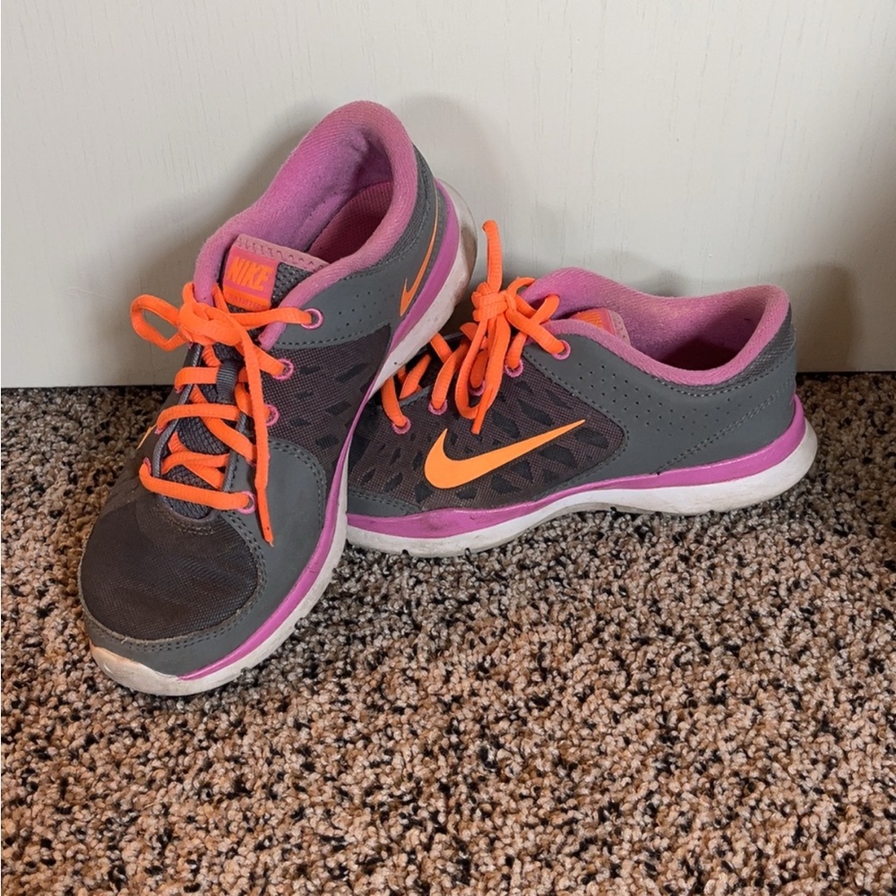Nike Charcoal and Neon Orange Sneakers